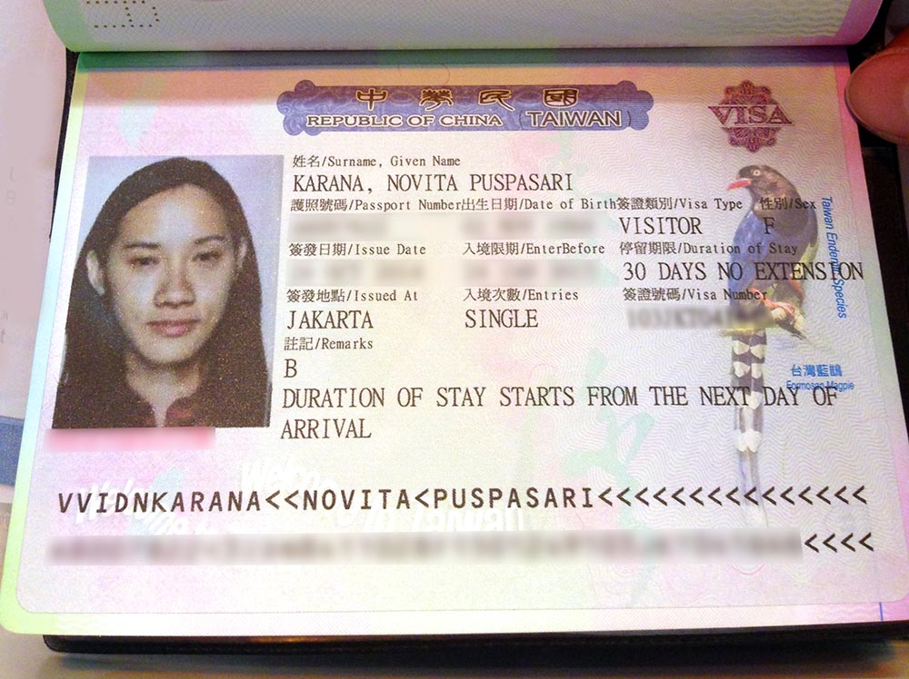 Visa du lịch Đài Loan
